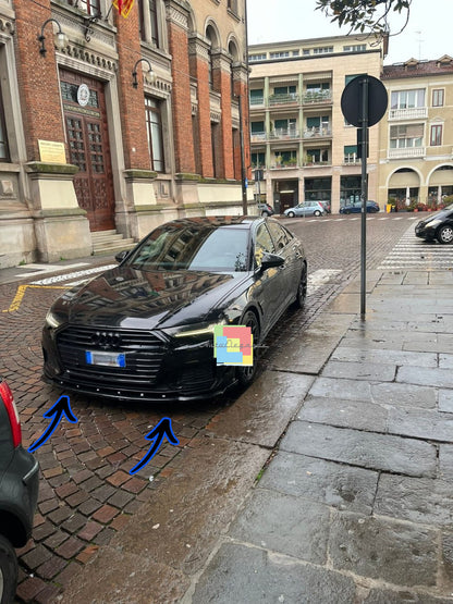 ✨SPLITTER ANTERIORE ADATTO PER AUDI A6 S-Line S6 C8 2019+ con ABE TÜV✨
