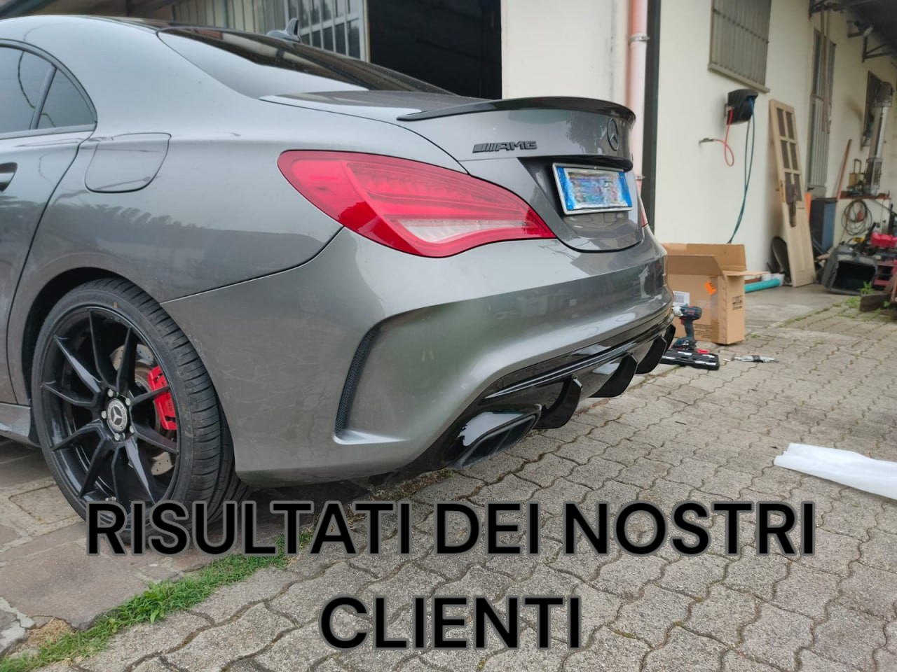 0172🔥Spoiler adatto per Mercedes Benz CLS C117 W117 coupe nero lucido🔥