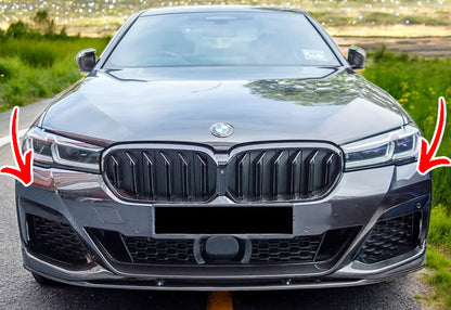 ⭐Sotto paraurti BMW G30 LCI 2020+ - Front Lip M Performance Style, 2 nero lucid⭐