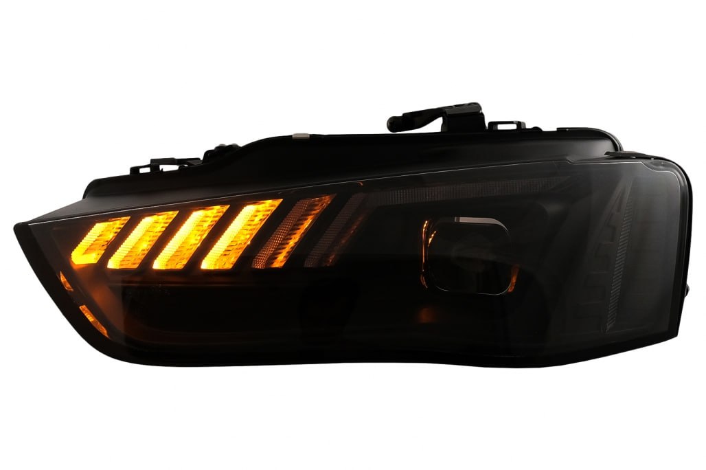 ⭐2093 FARI ANTERIORI ADATTO PER AUDI A4 B8 2012-2015 NERI FRECCIA LED DINAMICA⭐