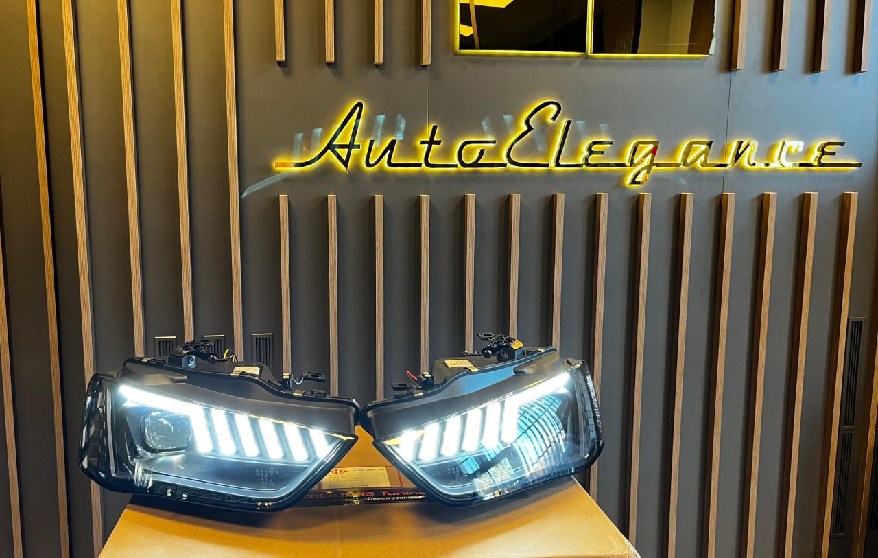 ⭐2093 FARI ANTERIORI ADATTO PER AUDI A4 B8 2012-2015 NERI FRECCIA LED DINAMICA⭐