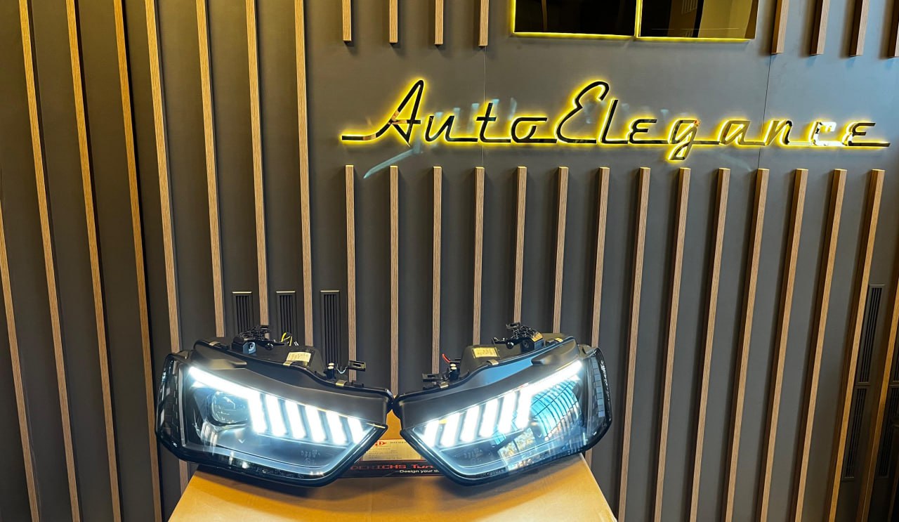 ⭐2093 FARI ANTERIORI ADATTO PER AUDI A4 B8 2012-2015 NERI FRECCIA LED DINAMICA⭐