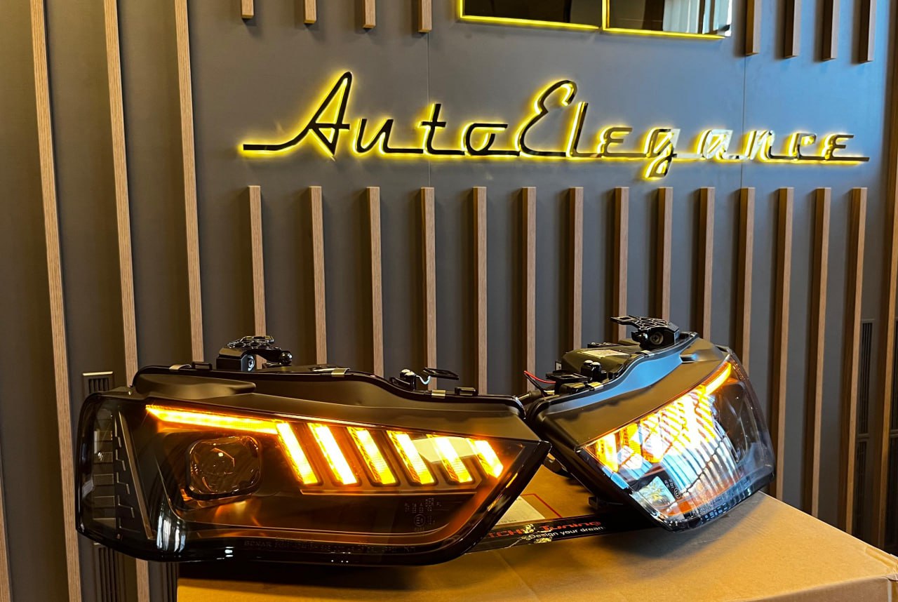 ⭐2093 FARI ANTERIORI ADATTO PER AUDI A4 B8 2012-2015 NERI FRECCIA LED DINAMICA⭐