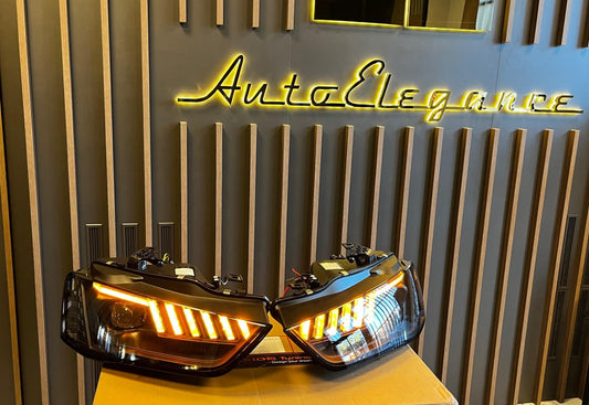 ⭐2093 HEADLIGHTS SUITABLE FOR AUDI A4 B8 2012-2015 BLACK DYNAMIC LED INDICATORS⭐