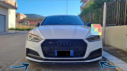 🔥0884 SPLITTER SUITABLE FOR AUDI A5 F5 2016-2019 SLINE S5 GLOSSY BLACK🔥