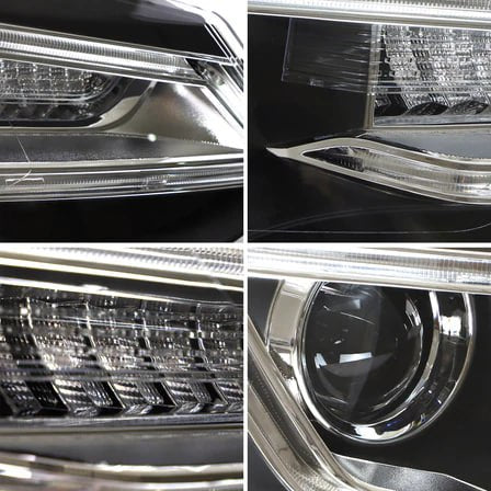 ✨2090 HEADLIGHTS SUITABLE FOR VW POLO 6R 6C 2011-2017 LED LOOK DEVIL EYE✨