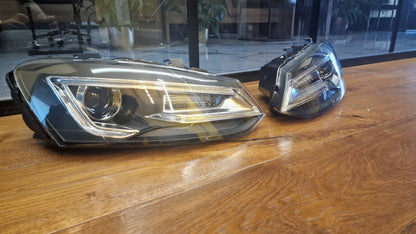 ✨2090 HEADLIGHTS SUITABLE FOR VW POLO 6R 6C 2011-2017 LED LOOK DEVIL EYE✨