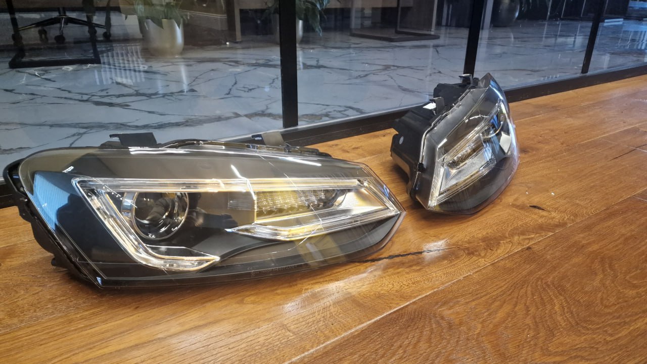 ✨2090 HEADLIGHTS SUITABLE FOR VW POLO 6R 6C 2011-2017 LED LOOK DEVIL EYE✨