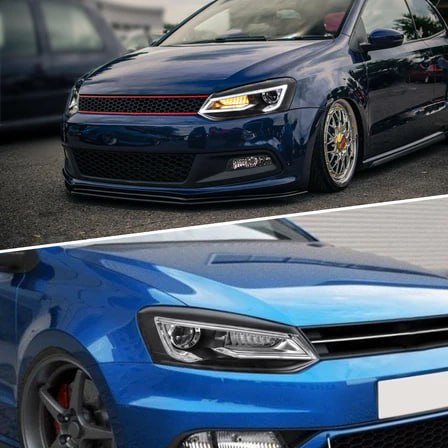 ✨2090 HEADLIGHTS SUITABLE FOR VW POLO 6R 6C 2011-2017 LED LOOK DEVIL EYE✨