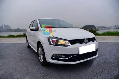 ✨2090 HEADLIGHTS SUITABLE FOR VW POLO 6R 6C 2011-2017 LED LOOK DEVIL EYE✨