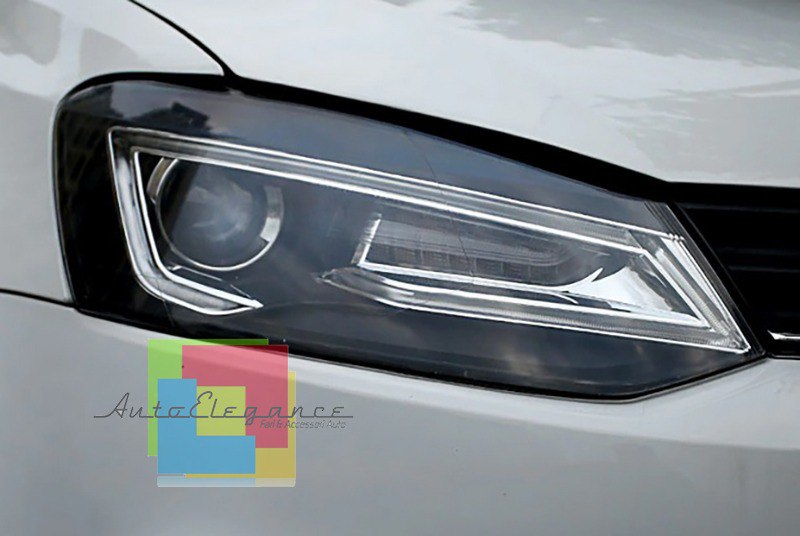 ✨2090 HEADLIGHTS SUITABLE FOR VW POLO 6R 6C 2011-2017 LED LOOK DEVIL EYE✨