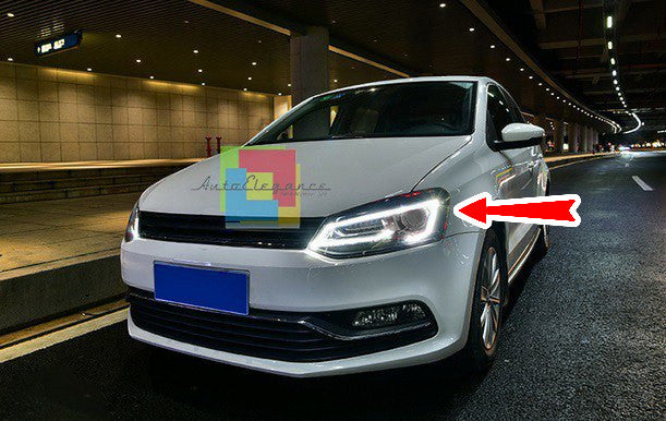 ✨2090 HEADLIGHTS SUITABLE FOR VW POLO 6R 6C 2011-2017 LED LOOK DEVIL EYE✨