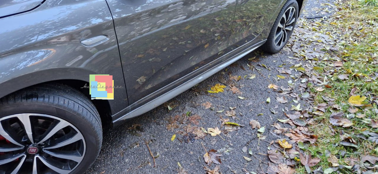 0074⭐MINIGONNE LATERALI PER FIAT TIPO BERLINA SOTTO PORTA SPORTIVE ABS/PLASTIC⭐