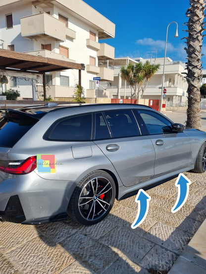 🔥SOTTO MINIGONNE ADATTE PER BMW SERIE 3 G20 NERO LUCIDO ABS🔥