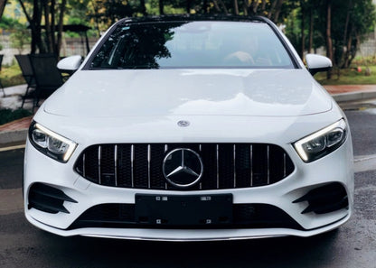 🔥2102 GRILLE SUITABLE FOR MERCEDES BENZ A CLASS W177 18-2022 CHROME WITH MESH🔥 