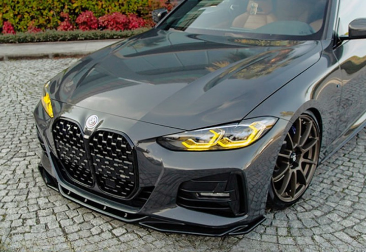 ⭐SPLITTER ADATTO PER BMW G22 2020+  Splitter Front A Plus M440i M Pack V2 Style⭐