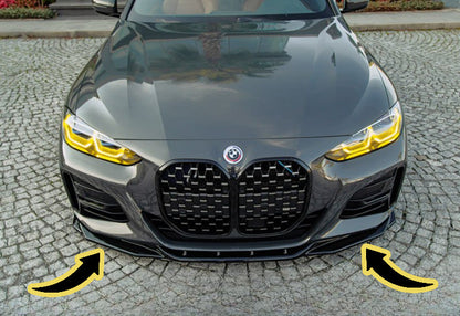 ⭐SPLITTER ADATTO PER BMW G22 2020+  Splitter Front A Plus M440i M Pack V2 Style⭐