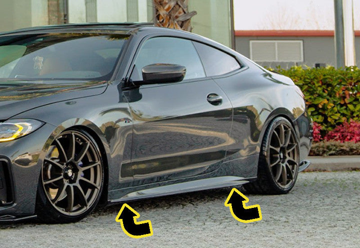 ⭐BMW G22 20+ under side skirts extension m440i m package black gloss⭐ 