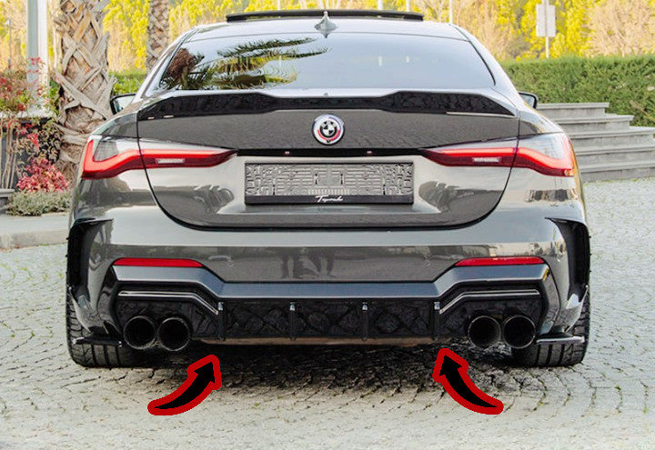 ⭐Diffusore Adatto Per BMW G22 20+Diffuser Rear A Plus M440i M Pack nero lucido ⭐