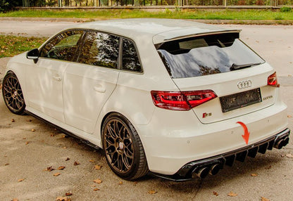 🔥Diffusore Adatto Per Audi A3 S3 RS3 8V HB 2012+  rs3 look NERO LUCIDO🔥