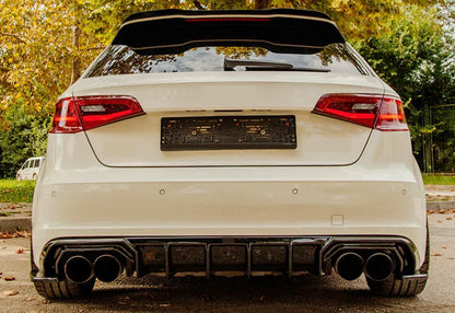 🔥Diffusore Adatto Per Audi A3 S3 RS3 8V HB 2012+  rs3 look NERO LUCIDO🔥