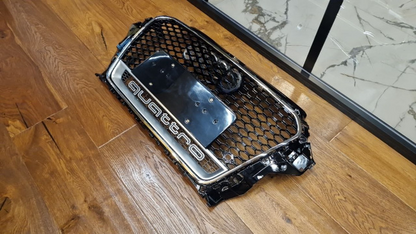 2100⭐GRILLE SUITABLE FOR AUDI A3 8V 12-16 RS3 LOOK QUATTRO SATIN CHROME EDGE⭐ 