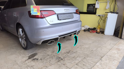 🔥DIFFUSORE ADATTO PER AUDI A3 8V STANDARD 12-16 LOOK RS3 🔥