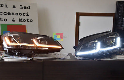 🔥Coppia fari anteriori full led adatto per golf 6 freccia dinamica🔥