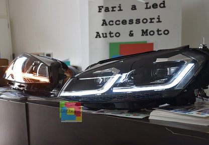 🔥Coppia fari anteriori full led adatto per golf 6 freccia dinamica🔥