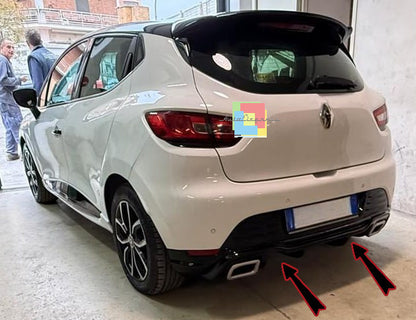 1181🔥RENAULT CLIO 4 IV 12-19 REAR DIFFUSER RS DESIGN ABS GLOSSY BLACK 🔥 
