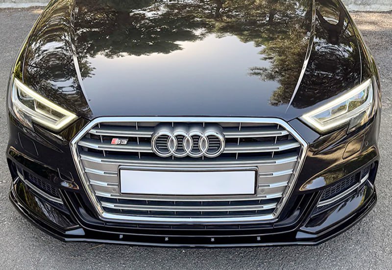 🔥splitter adatto per Audi A3 S3 8V SLINE LIFT 2017+ NERO LUCIDO🔥