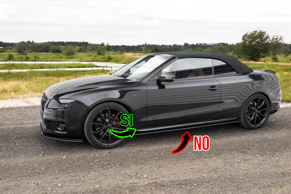 0475🔥Coppia minigonne laterali sline Adatto Per Audi A5 cabrio🔥