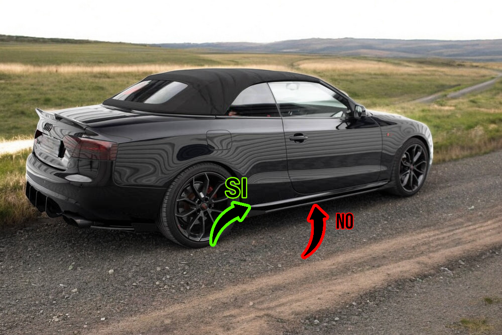 0475🔥Coppia minigonne laterali sline Adatto Per Audi A5 cabrio🔥