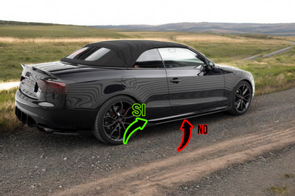 0475🔥Coppia minigonne laterali sline Adatto Per Audi A5 cabrio🔥
