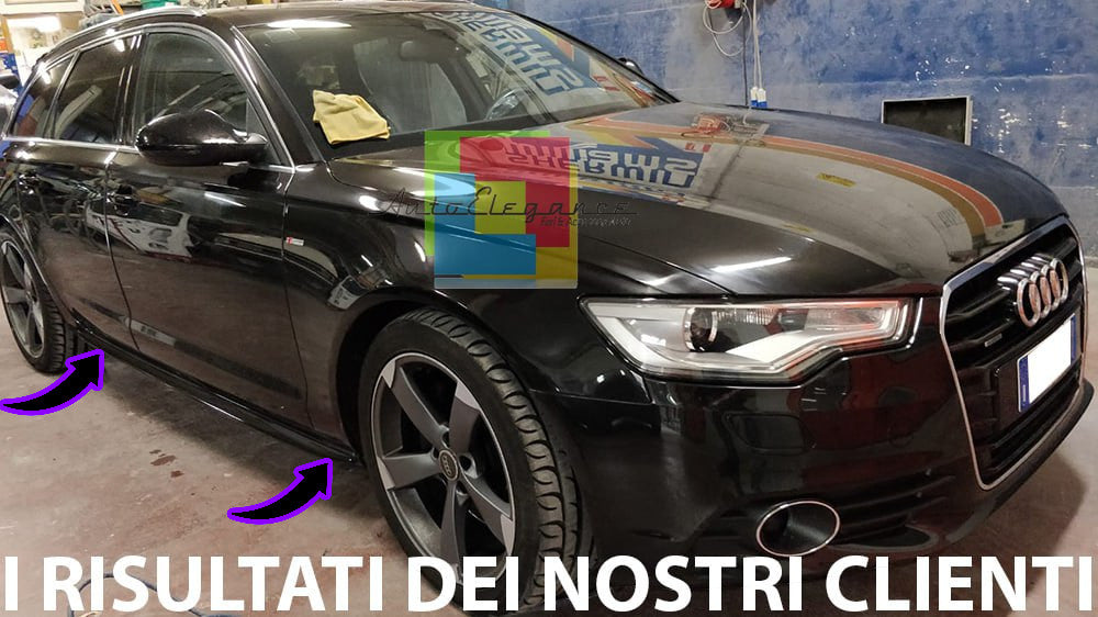 0475🔥Coppia minigonne laterali sline Adatto Per Audi A6 4G🔥