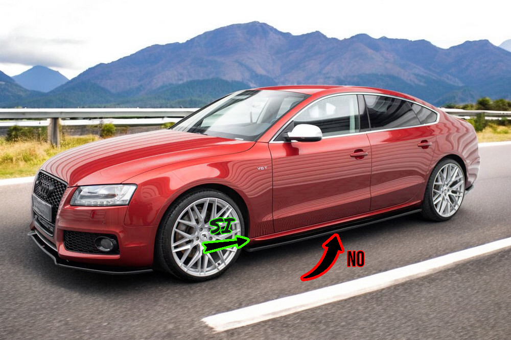 0475🔥Coppia minigonne laterali sline Adatto Per Audi A4 b8🔥