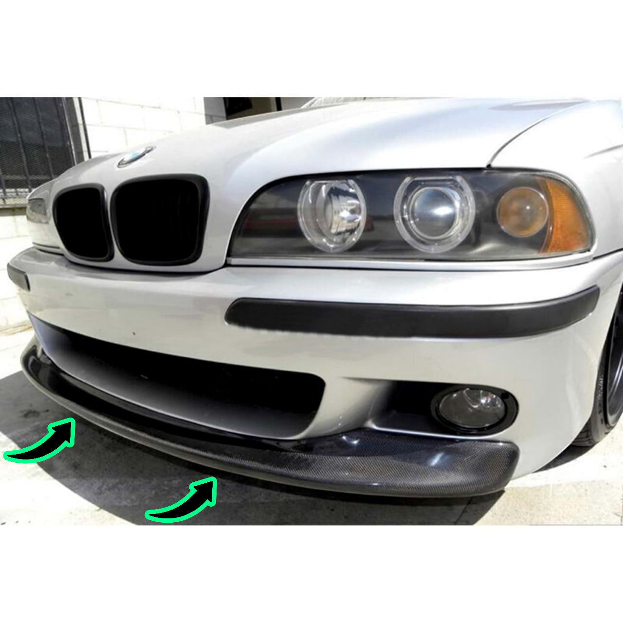 ⭐2110 SPLITTER ADATTO PER BMW SERIE 5 E39 1995-2003 MSPORT NERO LUCIDO⭐
