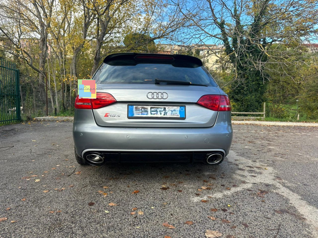 1560 SPOILER TETTO ADATTO PER AUDI A4 B8 RS4 2007-2016 NERO LUCIDO