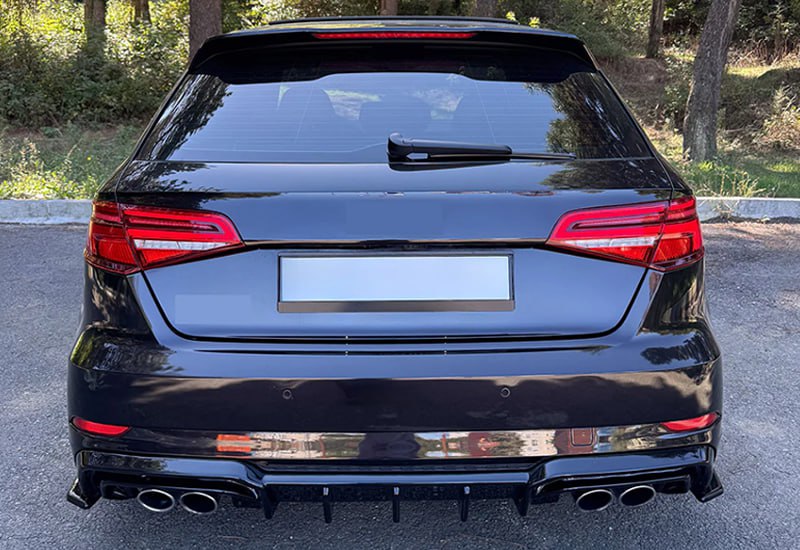 🔥Diffusore rs3 Adatto Per Audi A3 S3 SLINE 8V FL SB 2017+ NERO LUCIDO🔥