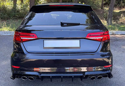 🔥Diffusore rs3 Adatto Per Audi A3 S3 SLINE 8V FL SB 2017+ NERO LUCIDO🔥