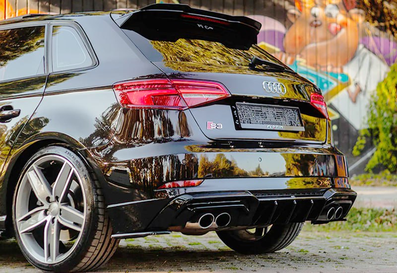 🔥Diffusore rs3 Adatto Per Audi A3 S3 SLINE 8V FL SB 2017+ NERO LUCIDO🔥
