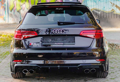 🔥Diffusore rs3 Adatto Per Audi A3 S3 SLINE 8V FL SB 2017+ NERO LUCIDO🔥