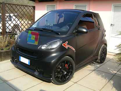 ⭐0836 FARI ANTERIORI ADATTO PER SMART 451 2007-2014 NERI⭐