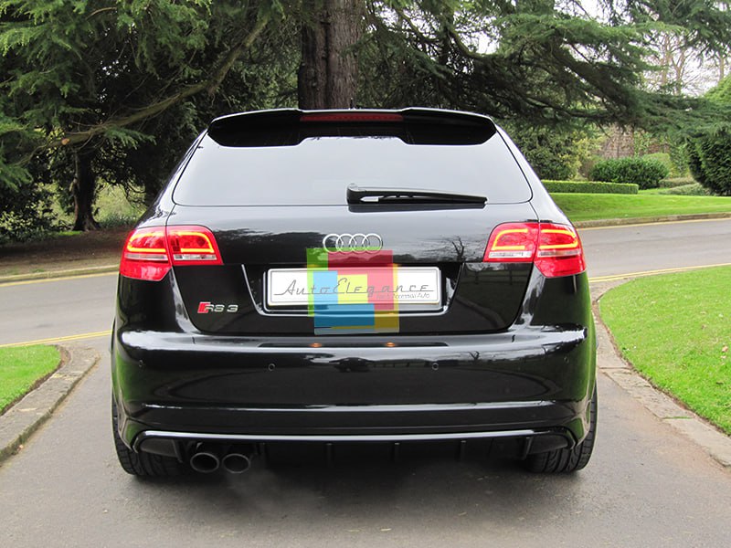 ⭐2081 SPOILER ADATTO PER AUDI A3 8P 2004-2012 5D SPORTBACK LOOK RS3 NERO LUCIDO⭐