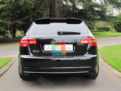 ⭐2081 SPOILER ADATTO PER AUDI A3 8P 2004-2012 5D SPORTBACK LOOK RS3 NERO LUCIDO⭐