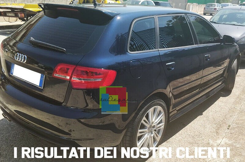 ⭐2081 SPOILER ADATTO PER AUDI A3 8P 2004-2012 5D SPORTBACK LOOK RS3 NERO LUCIDO⭐