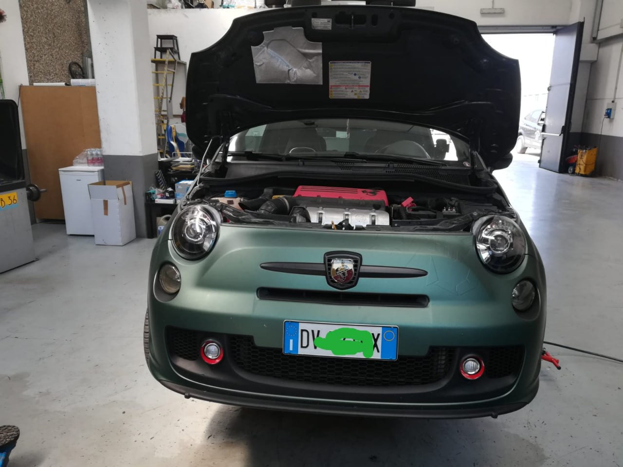 0342⭐FARI ANTERIORI PER FIAT 500 07-15 LENTICOLARI NERI TUNING⭐