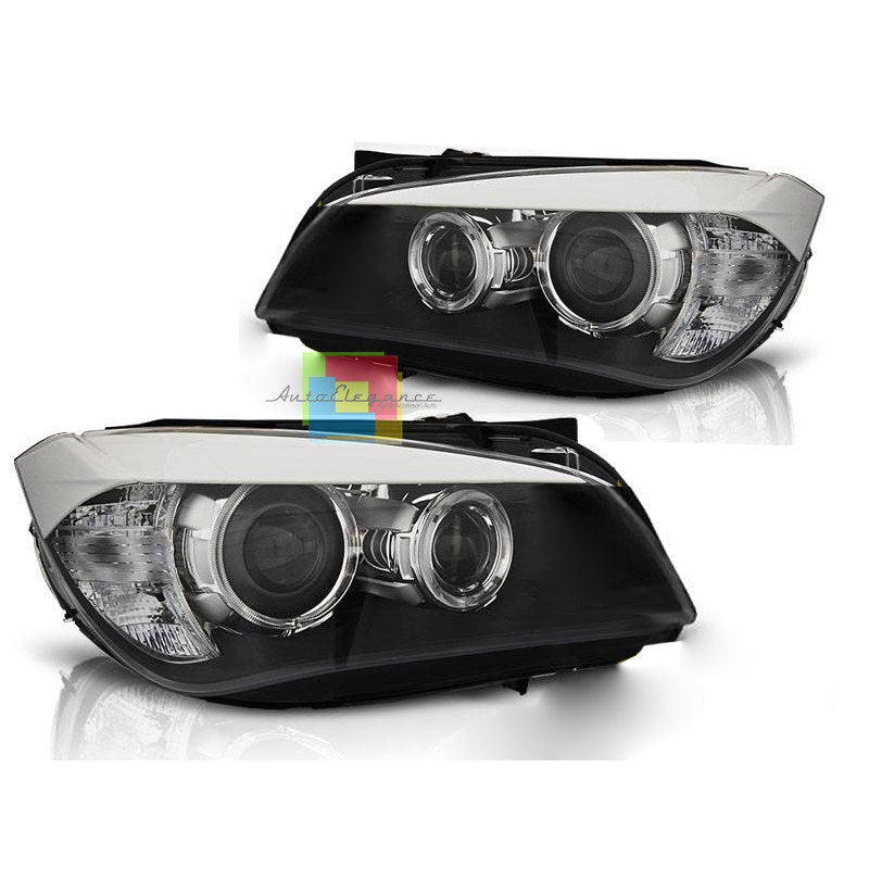 🔥BMW X1 E84 FARI ANTERIORI ANGEL EYES LED H7 LENTICOLARI xenon look🔥