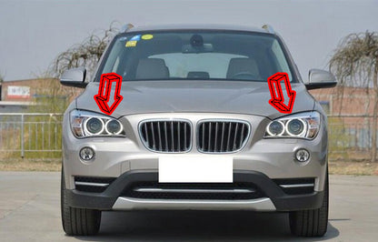 🔥BMW X1 E84 FARI ANTERIORI ANGEL EYES LED H7 LENTICOLARI xenon look🔥