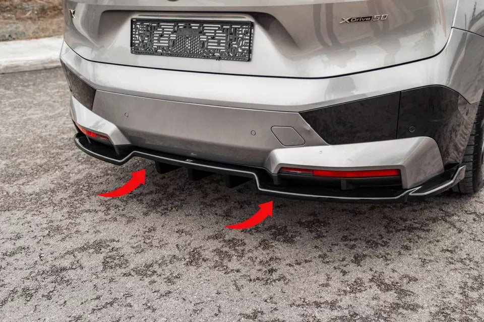 🔥2121 FLAP DIFFUSORE BMW iX i20 2021+ MSPORT NERO LUCIDO🔥